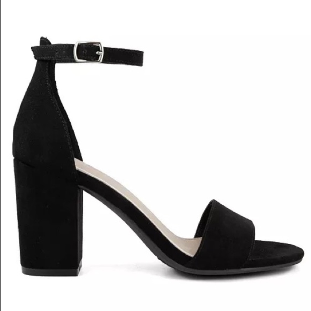 Sugar Black Chunky Heels